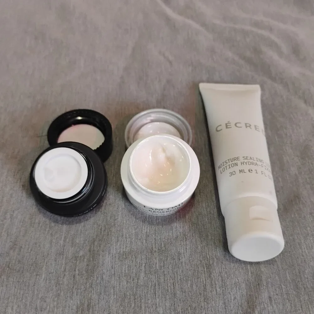 3 Pc Beauty Bundle Cécred Moisture Sealing Lotion Lancome Renergie Dime Dewy Crm